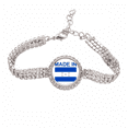 thumbnail image 1 of en honduras país amor Pulsera de tobillera de cadena de tenis, joyería de diamantes, 1 of 3
