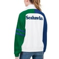 thumbnail image 2 of Women's Starter White Seattle Seahawks Curve Ball Raglan Full-Zip Track Jacket, 2 of 2