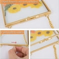 thumbnail image 6 of 3 Packs Pressed Flowers Glass Frames- Golden Hanging Picture Frames with Chain Floating DIY Artwork Display, 6 of 7