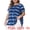 Blue, variant on Women's Plus Pleated Front Casual Blouse 1X Blue