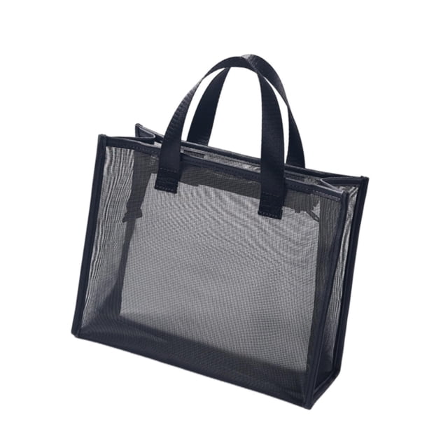 Bolsa de malla para maquillaje y cosméticos, portátil, ideal para viajes de negocios. 28x12x23cm
