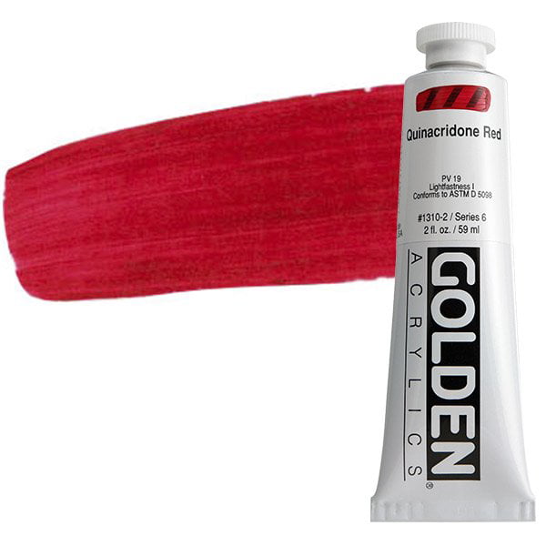 Quinacridone Red, 16oz, GOLDEN High Flow Acrylic