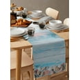 thumbnail image 6 of Summer Shell Starfish Wooden Board Table Runner Wedding Decor Table Runner Home Dining Coffee Table Decor Tablecloth, 6 of 6