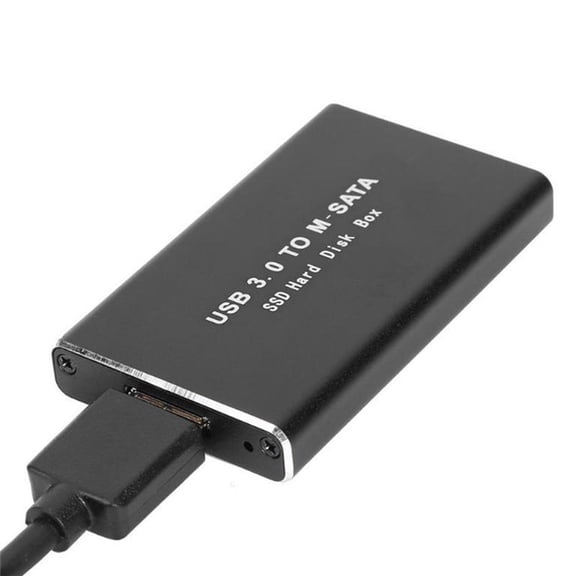 MSATA to USB 3.0 SSD Enclosure External Hard Drive Disk Box Storage Case Adapter for 30X50mm 30X30mm MSATA SSD,1 x SSD Box,1 x USB3.0 Cable,1 x Screwdriver,2 x Screw,Black