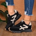 thumbnail image 6 of Domuza sneakers for women, Retro Running Style Casual Shoes, Lace-Up Non-Slip Comfortable Trainers for Daily Walking Black 10（EU-43）, 6 of 7