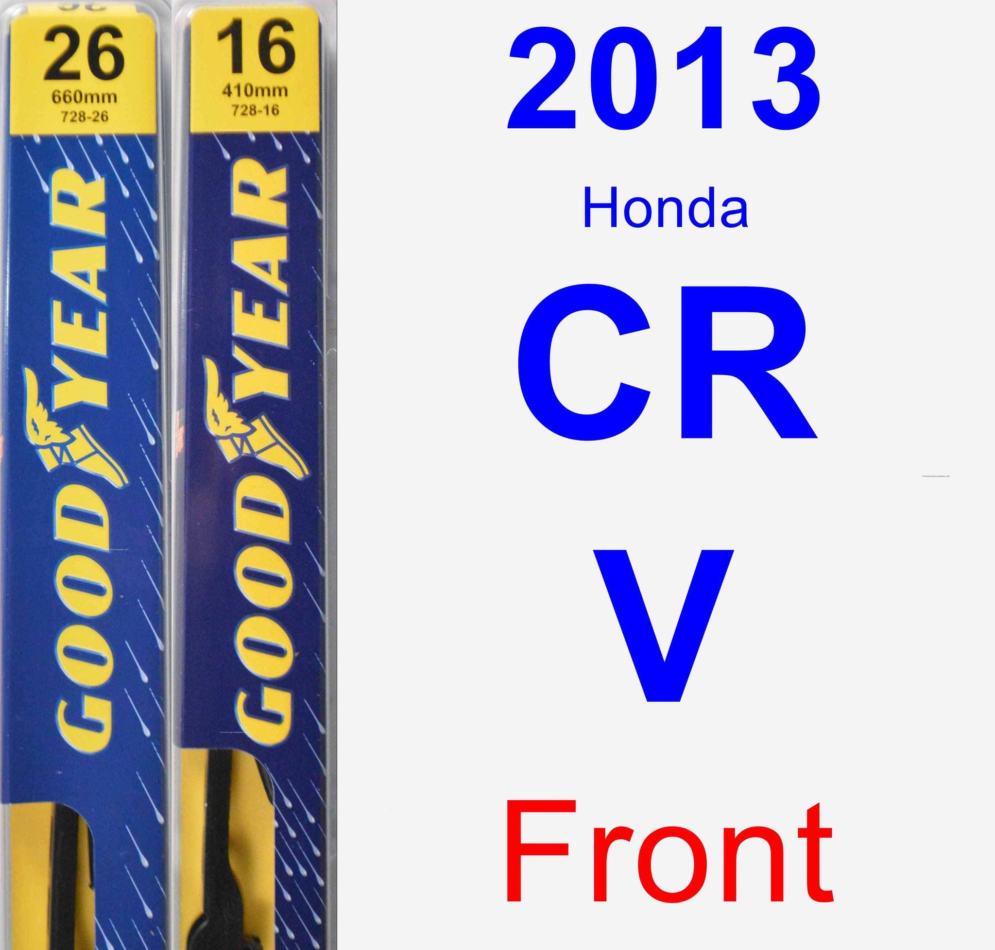 2013 Honda CR V Wiper Blade Set Kit Front Rear 3 Blades Premium