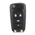 thumbnail image 1 of Car Key Case Remote Key Fob Flip Remote Key Fob 4 Button Key Fob Car 4 Button Flip Remote Key Fob Case Shell Cover Black Replacement Fit For, 1 of 8