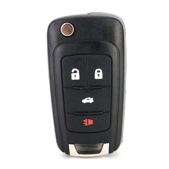 Car Key Case Remote Key Fob Flip Remote Key Fob 4 Button Key Fob Car 4 Button Flip Remote Key Fob Case Shell Cover Black Replacement Fit For