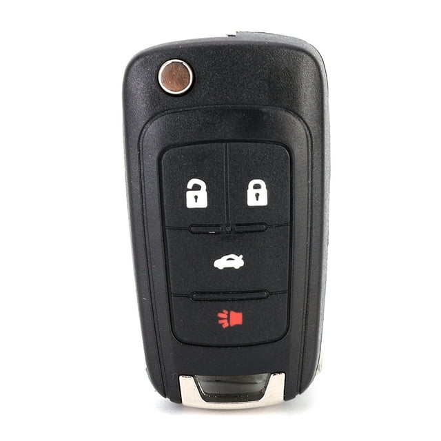 Car Key Case Remote Key Fob Flip Remote Key Fob 4 Button Key Fob Car 4 Button Flip Remote Key Fob Case Shell Cover Black Replacement Fit For