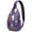 Purple Halloween Ghosts, variant on Sling Backpack,Purple Halloween Jack Lanterns Sling Bag with Water Bottle Holder,Waterproof Sling Bag for Men/Women with Headphone Jack for Hiking,Travel