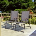 thumbnail image 2 of SUGIFT Set of 2 Patio Folding Sling Back Camping Deck Chairs,Gray, 2 of 10