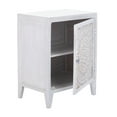 thumbnail image 3 of SAFAVIEH Thea Mid-Century Retro 1 Door Carved Nightstand, White Washed, 3 of 11
