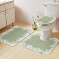 thumbnail image 2 of Coastal Coral Bath Mat 3 Piece Bathroom Rug Set, Sage Green Ocean Marine Nautical Beach Non Slip Bath Rug Contour Mat and Toilet Lid Cover, Absorbent Shower Mats Soft Bath Rugs and Mats Sets, 2 of 8