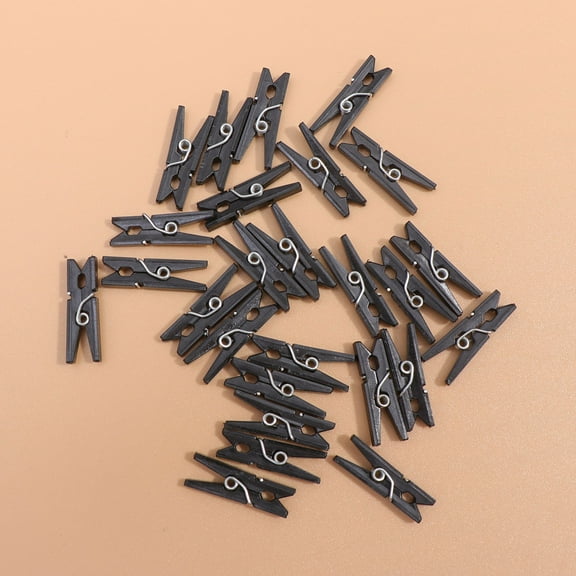 UPKOCH No Trace Cloth Clips for Homeowners Plastic Black 100Pcs