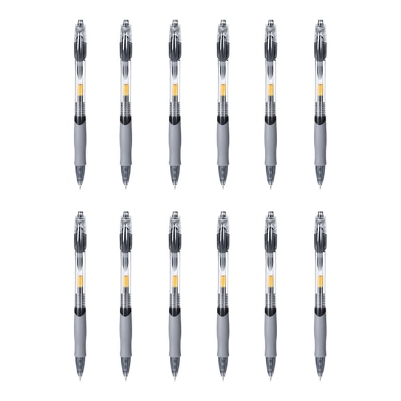 Jubipavy Pressing Gel Pen Gel Pens 12 Pcs 0.5mm Blacks Ink Pens Fine Point Smooths Writing Pens For Journaling Note Takings Cute Office Supplies Gifts 2ml