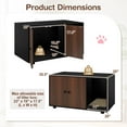 thumbnail image 3 of Costway Wooden Cat Litter Box Enclosure, Hidden Litter Box Furniture with Scratching Board Black, 3 of 10