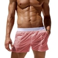 thumbnail image 2 of Clearance! Hontri Men's Swim Trunks Men's Unlined Transparent Sexy Shorts Fashion Casual Pants Sports Beach Swimming Pants Fiber Blended Swim Boardshort Pink,Xl, 2 of 7