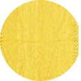 thumbnail image 1 of Ahgly Company Indoor Round Solid Yellow Modern Area Rugs, 7' Round, 1 of 4