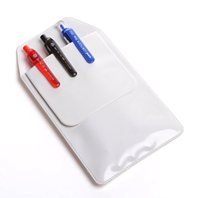 cellcase 5 pcs white pocket protector for pen leaks