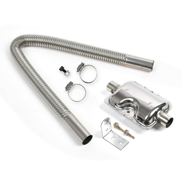 Speravity Tubo de escape de coche, tubo de silenciador automotriz Universal de acero inoxidable, piezas de repuesto, conjunto de modificación de Vehículos, repuestos y accesorios Mis 150CM