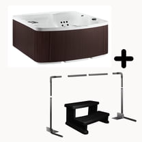Lifesmart LS500 Plus Accessory Bundle – Arctic White/Espresso with a cover lifter and spa steps included!
