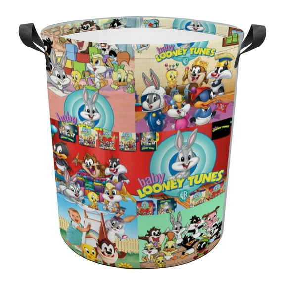 Baby Looney Tunes Laundry Basket Laundry Hamper Storage Basket Organizer Hamper Storage Bins for Clothes Toys Box Nursery Hamper Gift Basket with Handles 13.4 x 16.5 inches