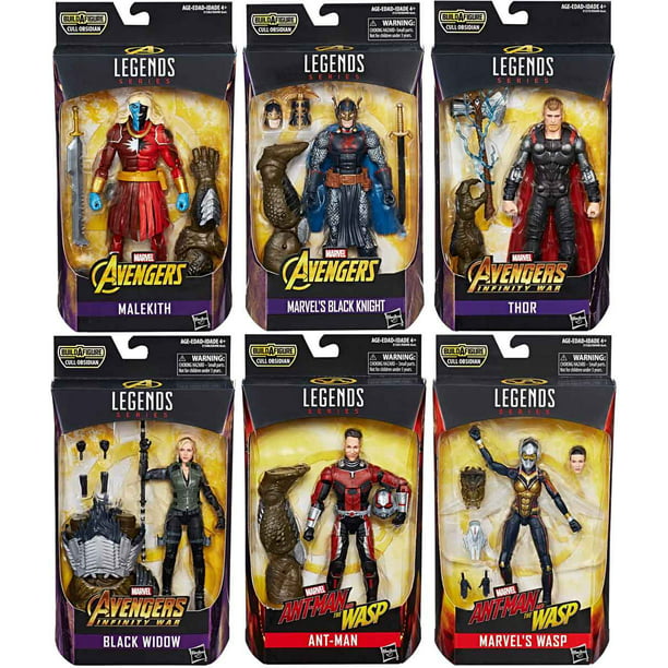 Avengers: Infinity War Marvel Legends Cull Obsidian Series Set of 6 Action  Figures