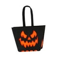 thumbnail image 3 of GUOOL Halloween Candy Bag Candy Bucket Tote Halloween Decor Creative, Party Favors, Storage Lightweight Non Woven Tote Bag for Home Devil Face, 3 of 9