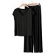thumbnail image 1 of TaTaai Loose Solid Color T-shirt Pants Pajama Set, Women's Thick Warm Design, All Season Casual Home Work Outfit, Cold Gentle Wash, Line Dry Option Gift, 1 of 6