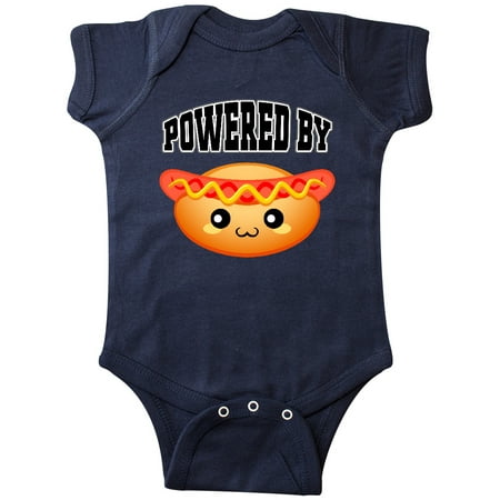 

Inktastic Hot Dog Powered By Hotdogs Gift Baby Boy or Baby Girl Bodysuit