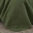 thumbnail image 4 of Chezmoi Collection Austin King Oversized Bedspread Set, 3-Piece Lightweight Microfiber Quilted Coverlet for All Seasons, Cypress Green, 4 of 9