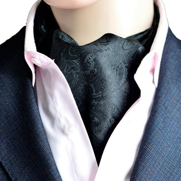 Men's Cravat Fashion Business Professional Necktie Scarf Woven Ascot Self Tie