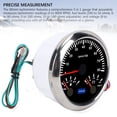 thumbnail image 5 of BIMZUC 3 in 1 85mm / 3.35 inches Marine Boat Tachometer Gauge DC 9-32V 8000RPM Voltmeter Fuel Level 7 Color LED Backlight, Black Dial Silver Bezel, 5 of 9
