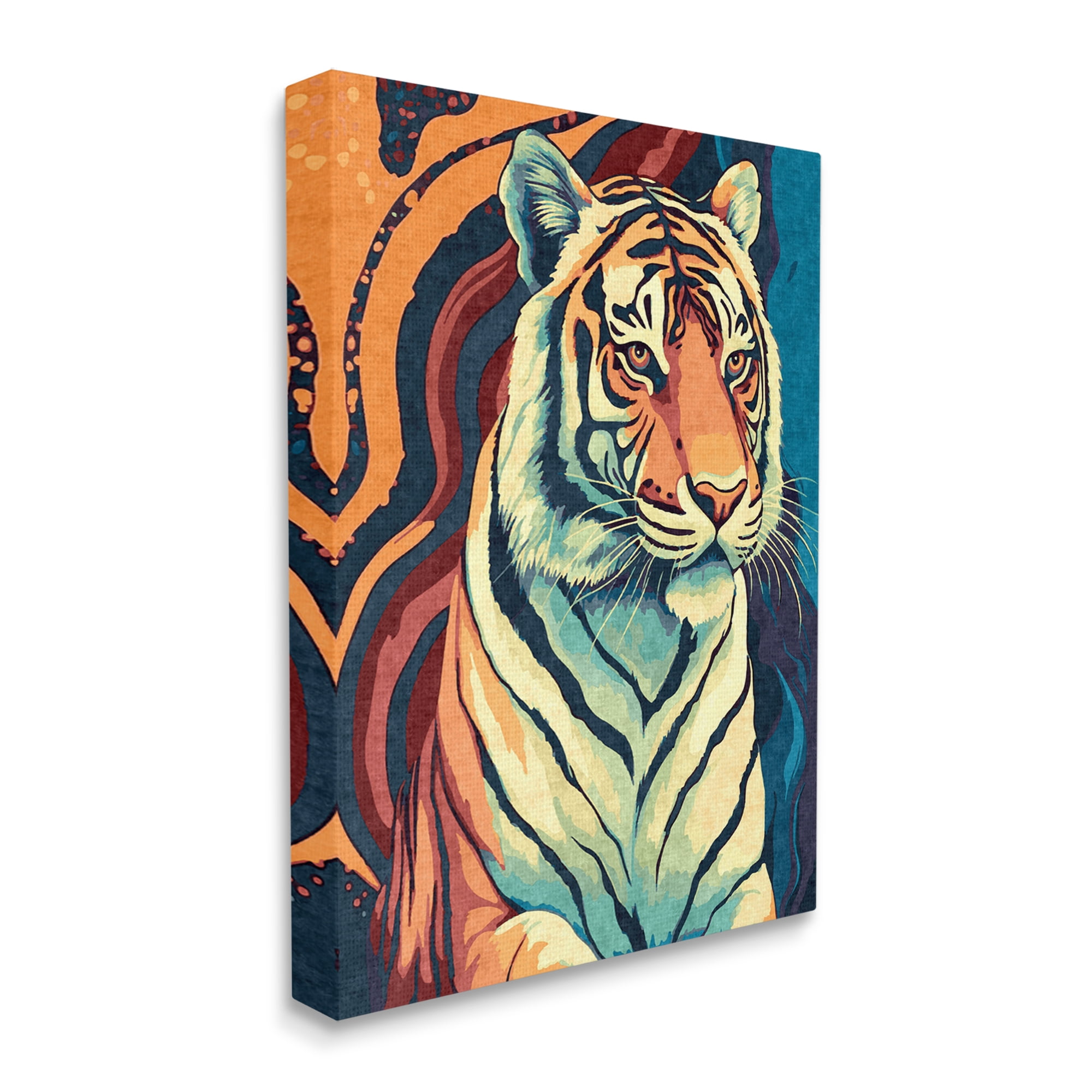 Stupell Industries Wild Tiger Painting Animals & Insects Painting Gallery Wrapped Canvas Art Print Wall Art, 36 x 48