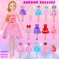 thumbnail image 3 of Juego de 84 piezas de ropa y accesorios para muñecas MINIFUN con muñeca, 3 of 7