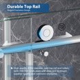 thumbnail image 6 of KPUY 49" - 54" x 76" Frameless Sliding Shower Door With 1/4'' SGCC Clear Tempered Glass 6mm, Explosion-Proof Film Nano Coating, Stainless Steel Hardware, Chrome, 6 of 9