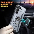 thumbnail image 6 of ELEHOLD Heavy Duty Rugged Case for Samsung Galaxy A15,360° Rotation Ring Holder Kickstand Function Anti-Slip Work with Magnetic Car Mount Shockproof Protective Case for Galaxy A15,Gray, 6 of 7