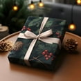 thumbnail image 4 of Christmas Garland Gift Wrapping Paper Christmas Birthday Elegant Green Gift Paper Wedding Housewarming Aesthetic Premium Gift Paper, 4 of 4