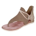 thumbnail image 3 of Gladiator Sandals For Women Comfort Flat Sandals Summer Shoes For Women Vintage Flip Flops Zipper Comfy Sandals Flats Casual Beach Sandals, 3 of 4