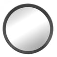 thumbnail image 3 of Black Round Mango Wood Frame Wall Mirror D20 Inch Transitional Decor for Bathroom Entryway, 3 of 15