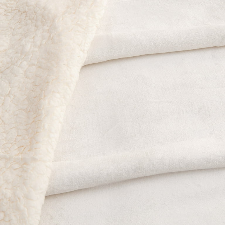 Great Bay Home Velvet Plush Fleece Reversible Sherpa Warm and Cozy