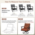 thumbnail image 5 of Aoodor 23" x 26" Patio Chair Cushions Set, Memory Foam Outdoor Deep Seat Cushions (1 Seat, 1 Back, 1 Lumbar Pillow) - Wine Red Stripe, 5 of 8