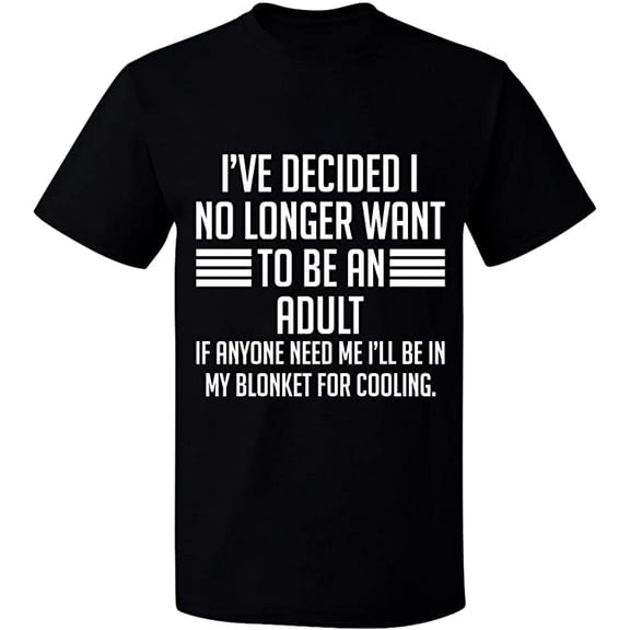 Unisex T-Shirt, My Blonket For Cooling, Slim Fit, Short Sleeve Sweater - Black Small