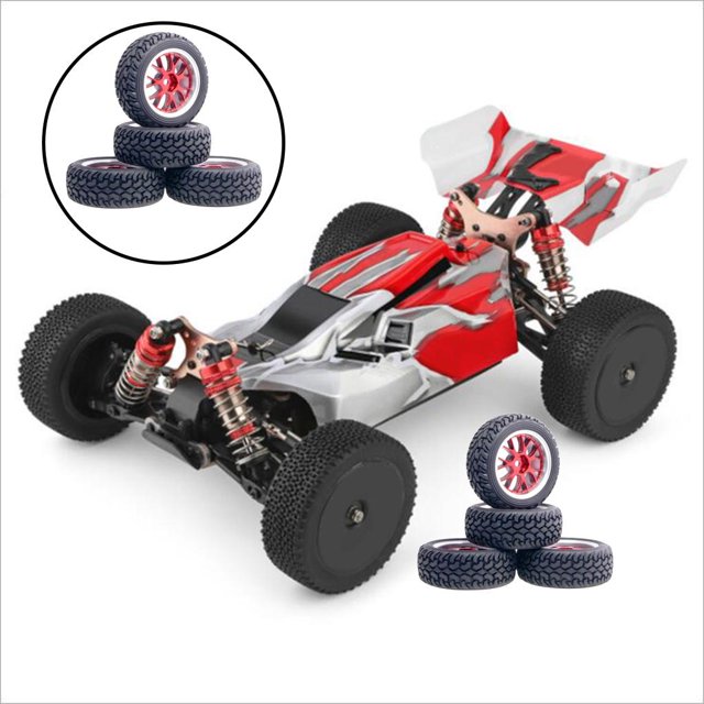 4 neumáticos de goma hexagonales de 12mm para 144001 124024019 1/14 1/16 Yotijar