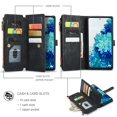 thumbnail image 2 of Samsung Galaxy S20 FE Case,Dteck Magnetic Wallet Case Premium Durable PU Leather Zipper Pocket Card Holder Kickstand Phone Cover for GalaxyS20 FE 5G,Black, 2 of 6