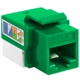 thumbnail image 4 of Cmple - RJ45 Keystone Jack 90 Degree Cat6 Keystone Jack Insert Punch Down RJ45 Connectors Female for Wall Plates, Patch Panels, Patch Cables, Ethernet Cables - Green, 4 of 5