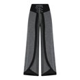 thumbnail image 4 of Wide Leg Pants for Women Split Hem Loose Fit Casual Trousers Long Length Spring Summer Fall 1 Count, 4 of 9