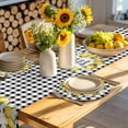 thumbnail image 4 of Farmhouse Lemon Round 13 Inch Placemats Set of 6, Bless Home Summer Black Buffalo Plaid HeatResistant Non Slip Place Mats for Dining Table, Wipeable Braided Kitchen Table Mats for Housewarming, 4 of 9