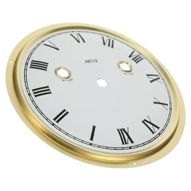 Clock Face Numeral Clock Dial DIY Clock Kit Round Wall Clock Dial Plate Wall Clock Part Clock Insert Replacement for Living Room Decor (Roman Numeral Style)