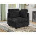 thumbnail image 1 of CHIC HOUSE Corner Seat for Modular Oversized Couch,Plush Corduroy Upholstered Chaise Module with Chenille Fabric,Convertible Sectional Sofa Unit in Black, 1 of 10